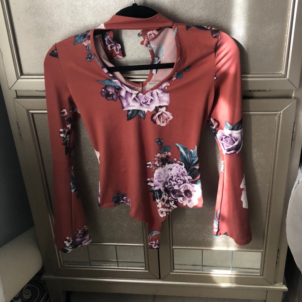Sexy floral body suit